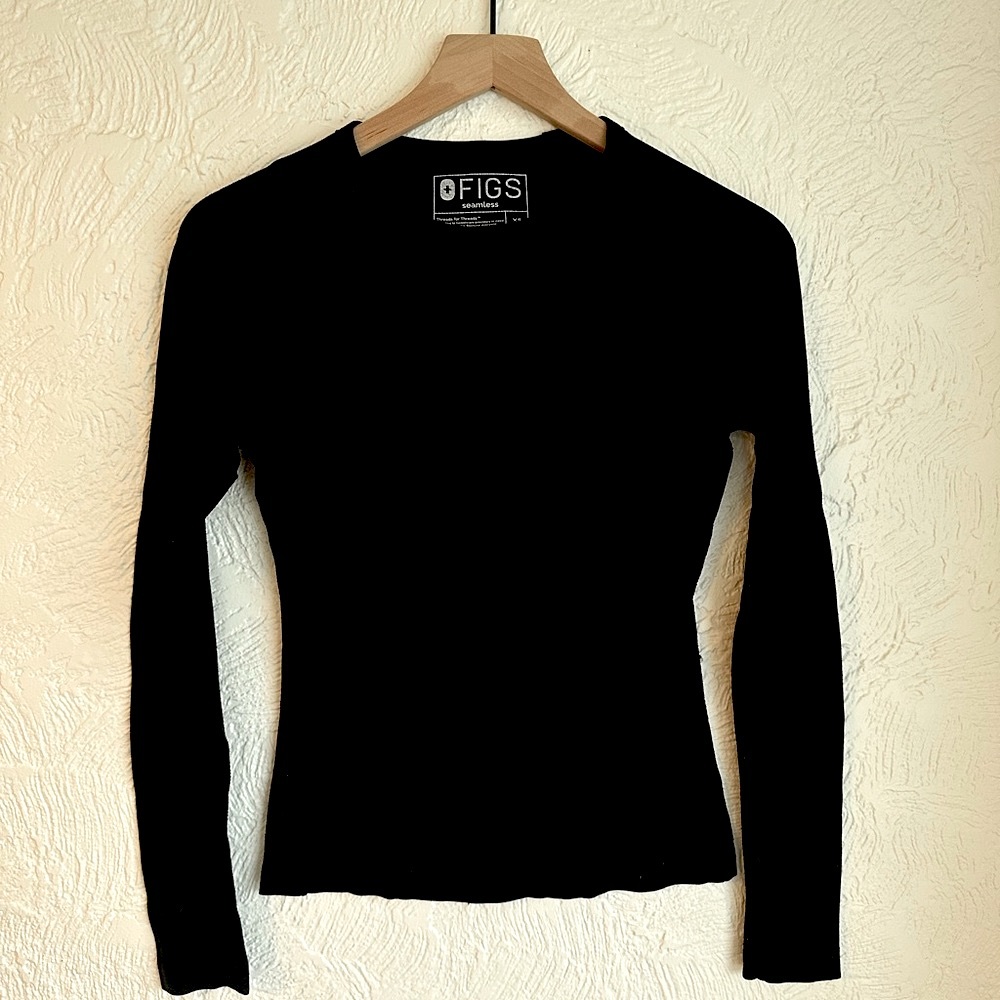 FIGS Salta Seamless Longsleeve Underscrub Size XS Classic Black